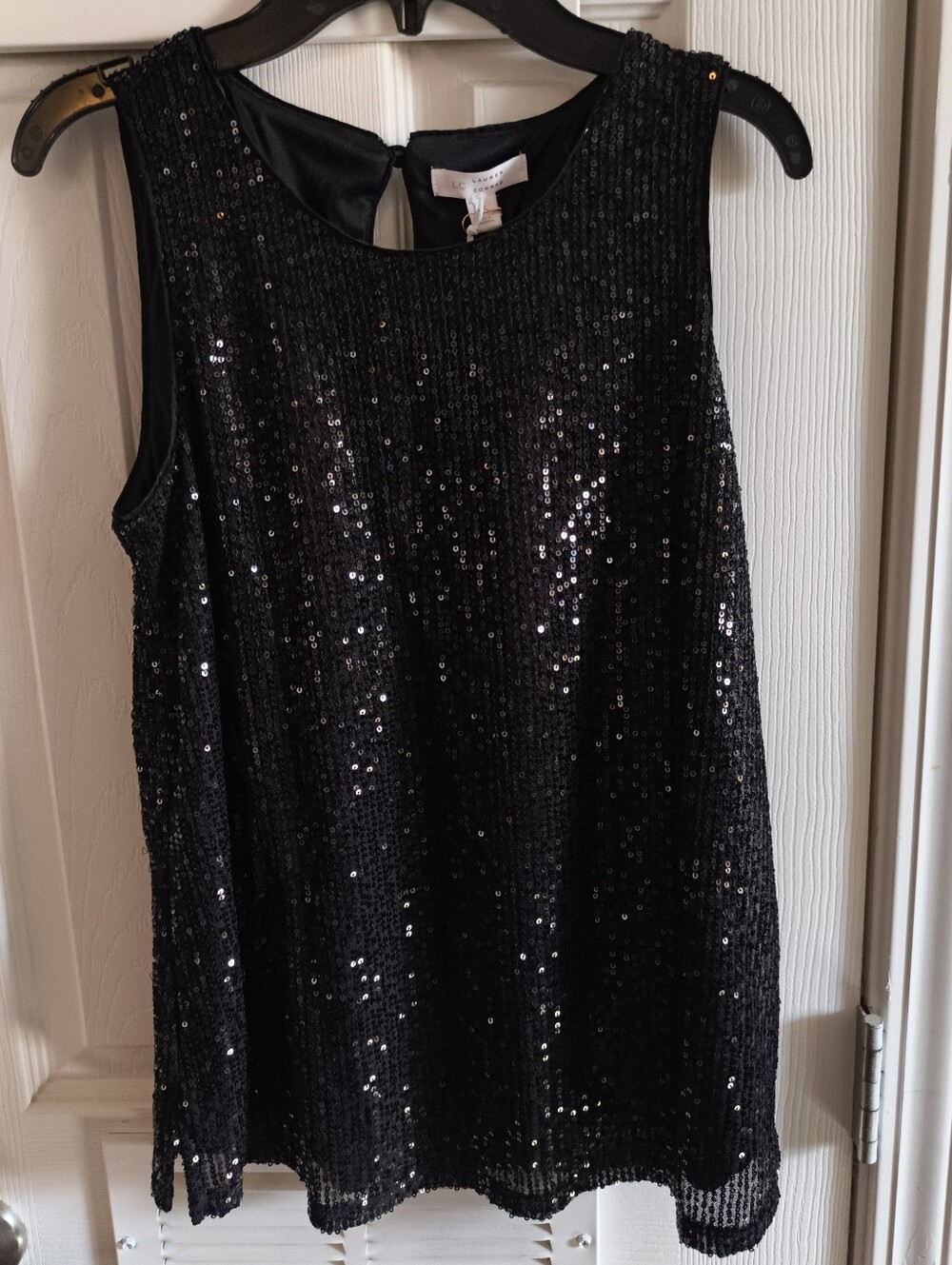 LC Lauren Conrad Black Sequin Top